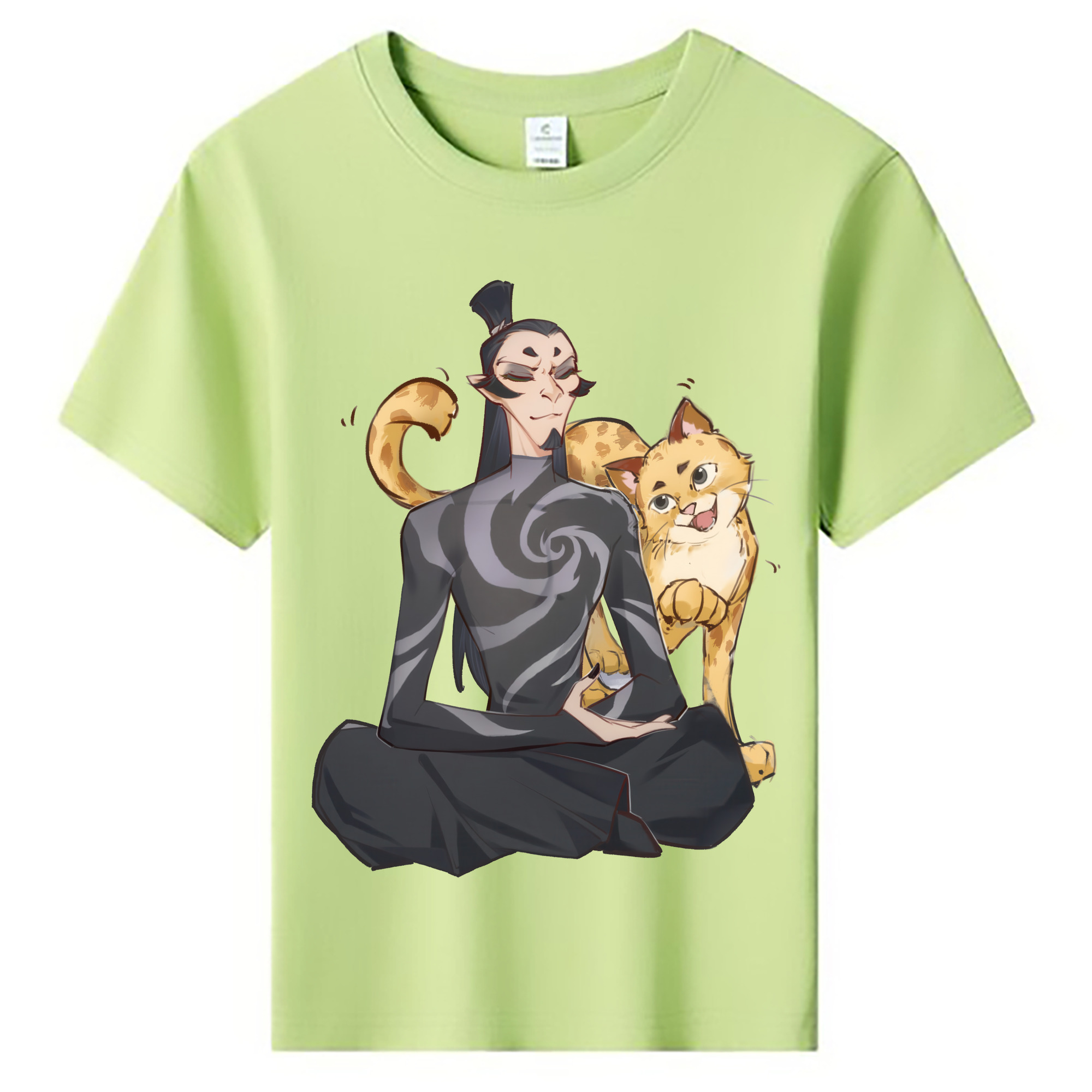 （画像用） Ne Zha 2 ナタ 魔童の大暴れ 綿100％キッズTシャツ（フロントプリント）